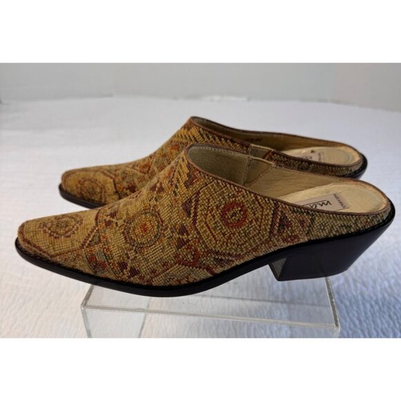 Matisse Sheryl Woven Tapestry Mule Boho Shoes Size 7M Leather Sole - Picture 7 of 10